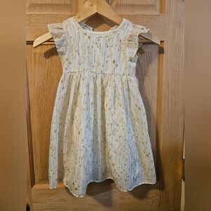 4T Pippa & Julie Charming White and Gold Kids Dress